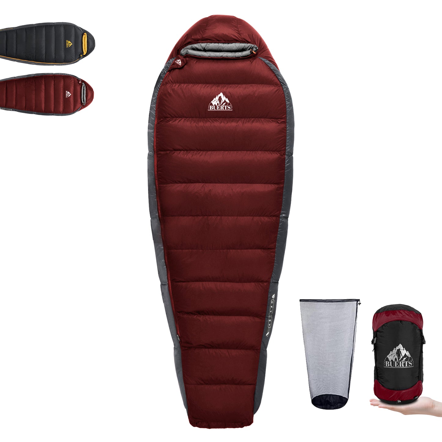 Down Sleeping Bag for Adults Cold Weather Ultralight & Compact 680FP Backpacking Sleeping Bag for Camping, Hiking, Mountaineering.(D650)