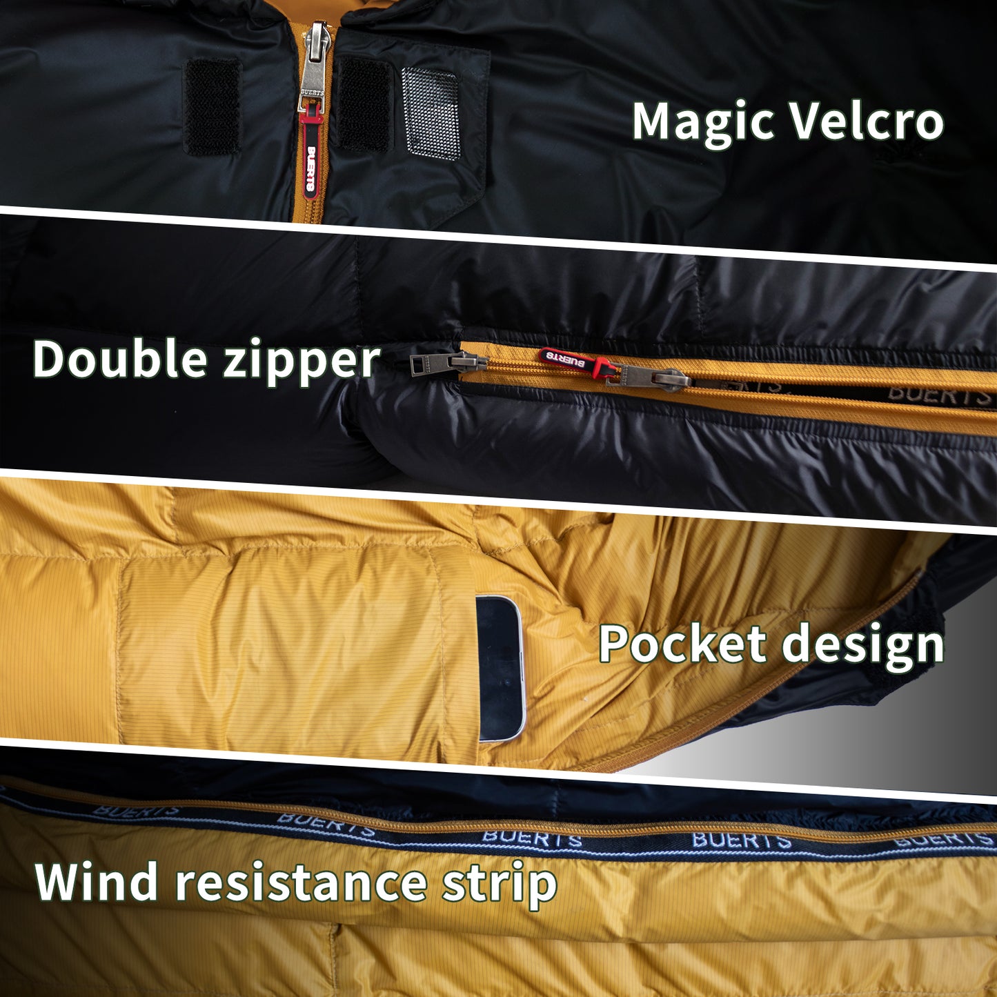 Down Sleeping Bag for Adults Cold Weather Ultralight & Compact 680FP Backpacking Sleeping Bag for Camping, Hiking, Mountaineering.(D650)