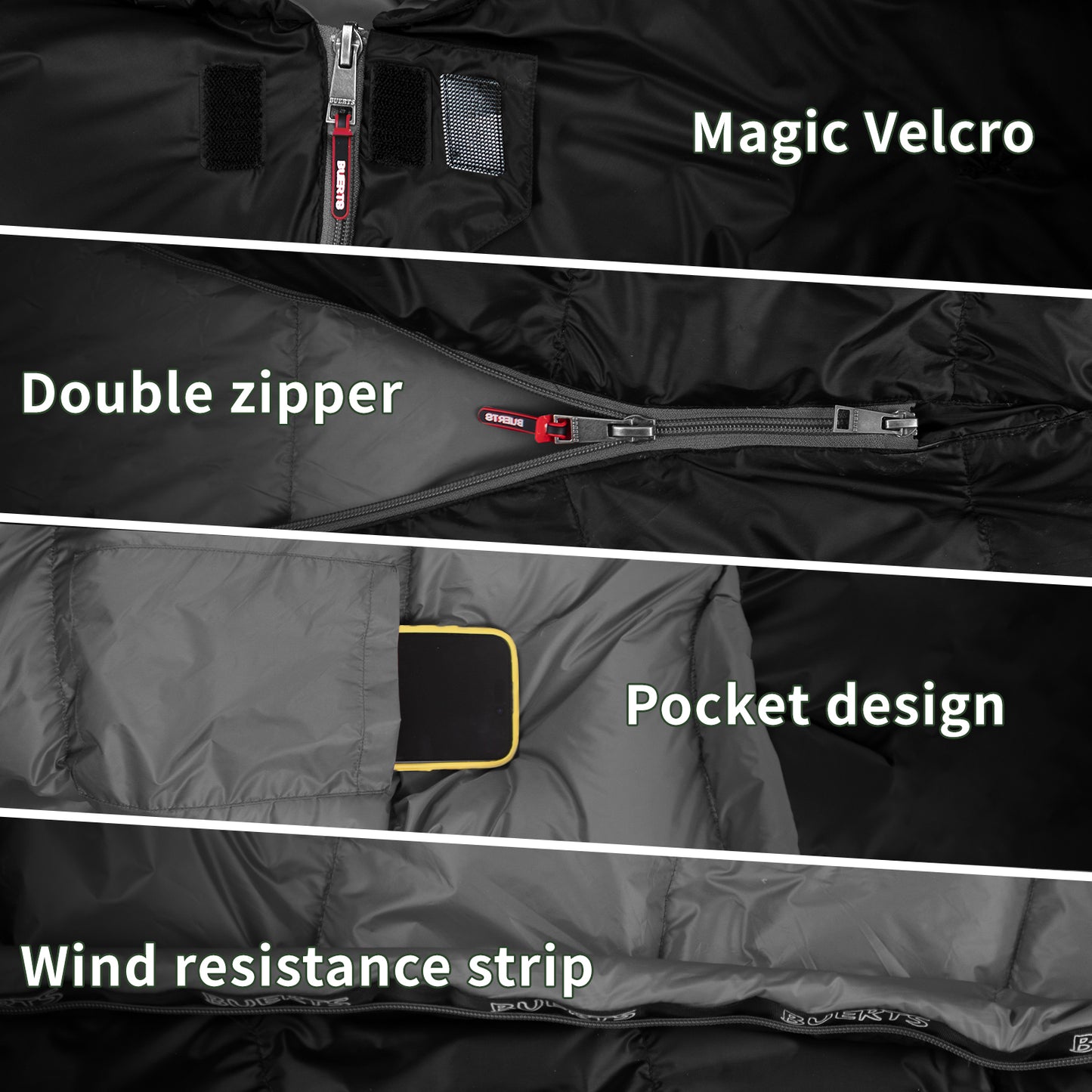 BUERTS Down Sleeping Bag,Ultralight and Warm,Sleeping bag for adults suitable 3 seasons use,lightweight is highly portable and ideal for hiking,backpacking and camping.(B600)