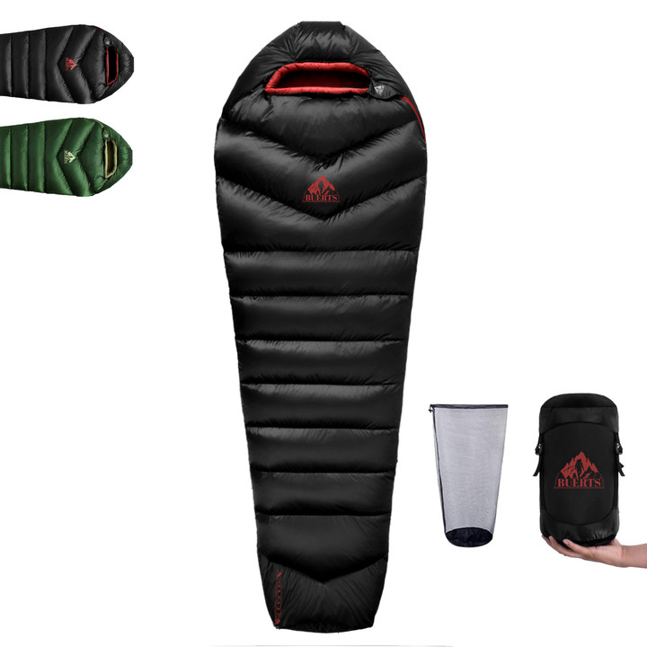 BUERTS Down Sleeping Bag,Ultralight and Warm,Sleeping bag for adults suitable 3 seasons use,lightweight is highly portable and ideal for hiking,backpacking and camping.(C1200)