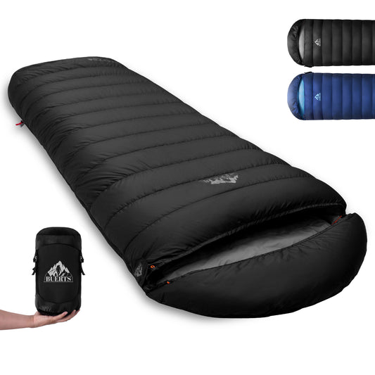BUERTS Down Sleeping Bag,Ultralight and Warm,Sleeping bag for adults suitable 3 seasons use,lightweight is highly portable and ideal for hiking,backpacking and camping.(B1400))