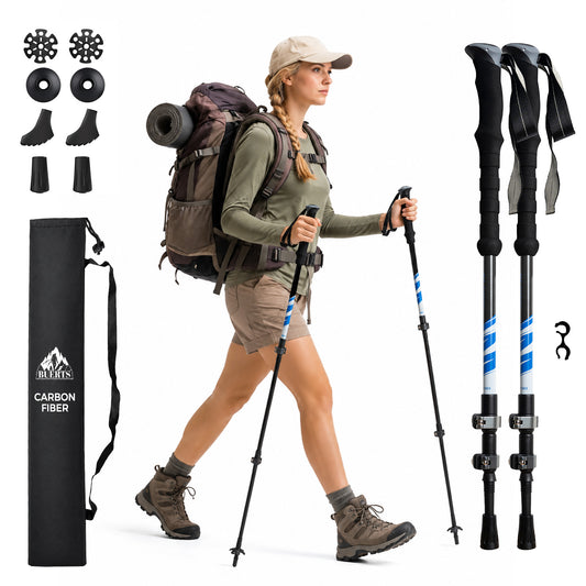 BUERTS Collapsible Trekking Poles for Hiking and Backpacking