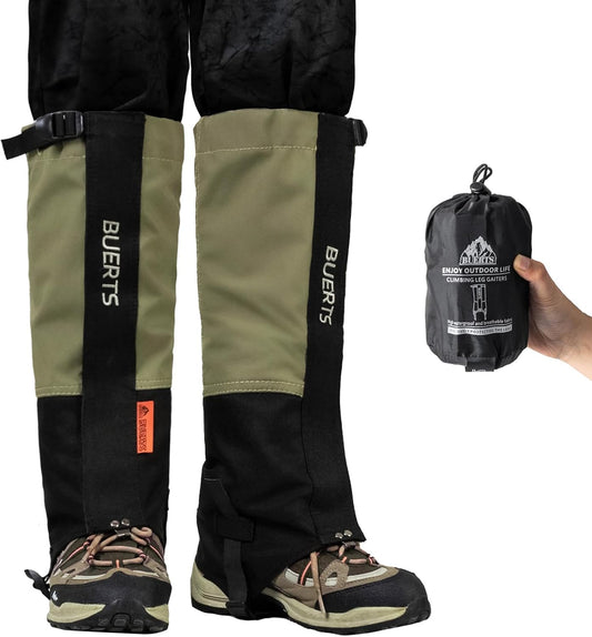 BUERTS Waterproof Hiking Gaiters for Snow and Mountaineering