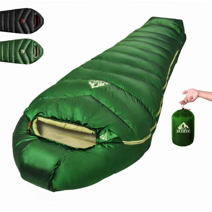 BUERTS Down Sleeping Bag,Ultralight and Warm,Sleeping bag for adults suitable 3 seasons use,lightweight is highly portable and ideal for hiking,backpacking and camping.（C400）
