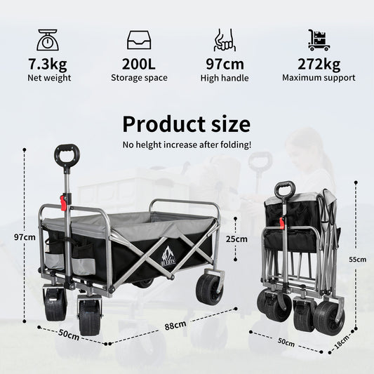 BUERTS Heavy Duty Folding Wagon Cart for Outdoor Gear
