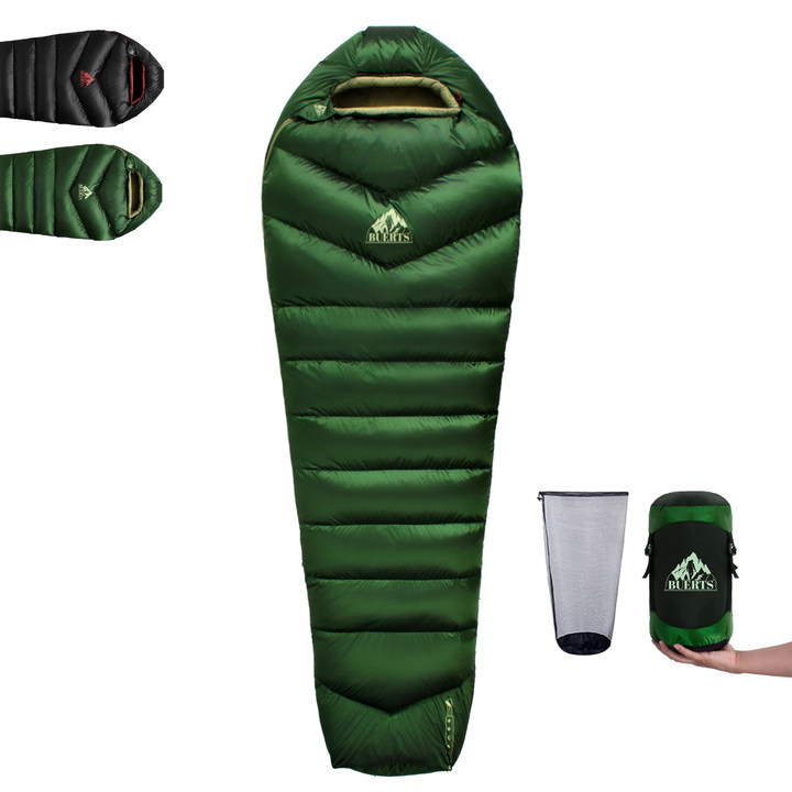 BUERTS Down Sleeping Bag,Ultralight and Warm,Sleeping bag for adults suitable 3 seasons use,lightweight is highly portable and ideal for hiking,backpacking and camping.（C800)